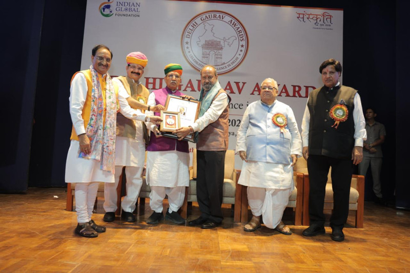 PRSI National President Dr Ajit Pathak Honoured with ‘Delhi Gaurav’ Award