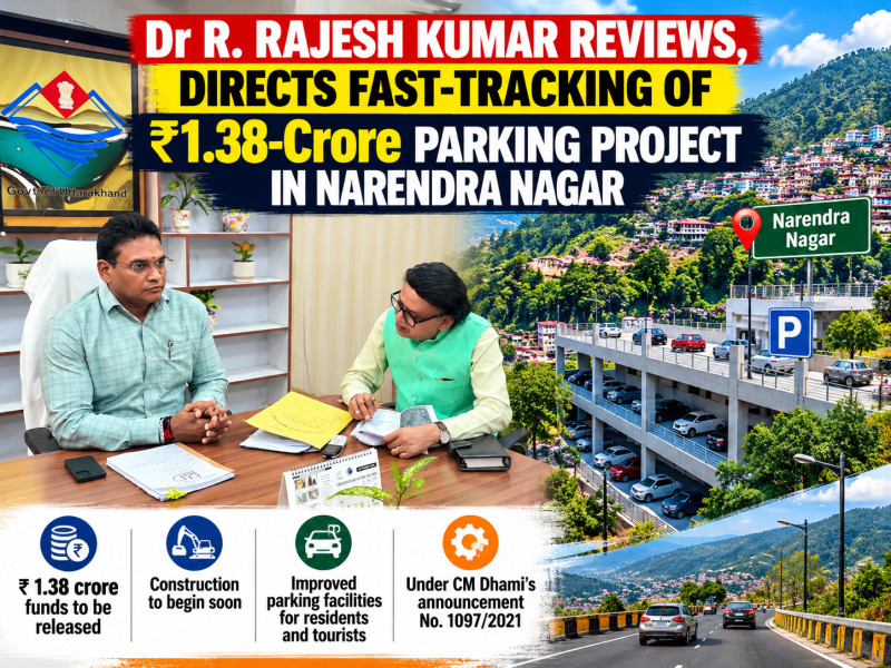 Dr R. Rajesh Kumar Reviews, Directs Fast-Tracking of Rs 1.38-Crore Parking Project in Narendra Nagar