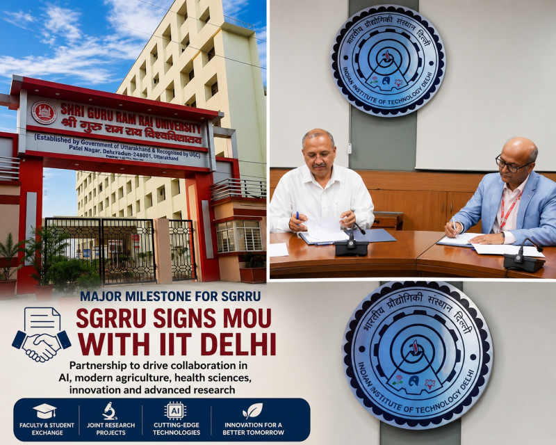 SGRRU Signs Key MoU with IIT Delhi to Advance AI, Research and Innovation