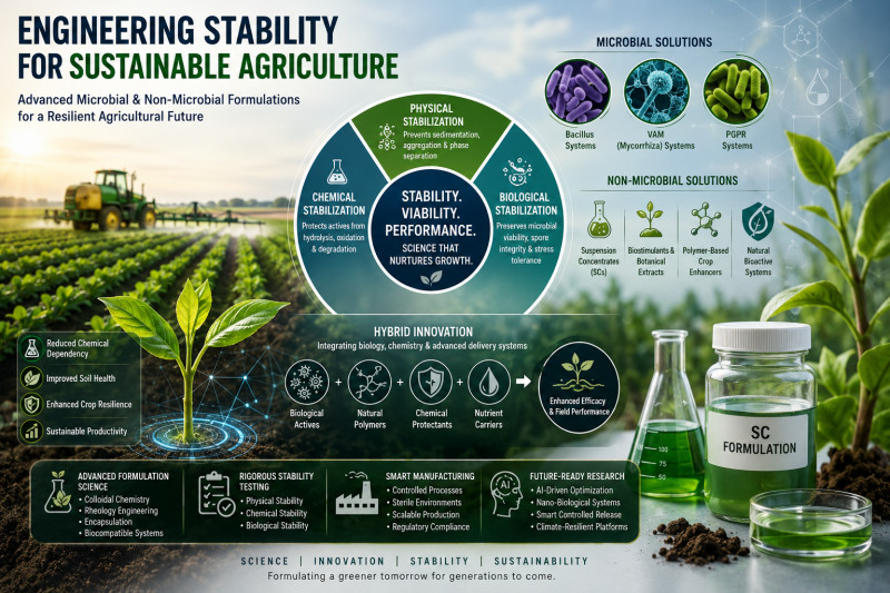 Engineering Stability in Sustainable Agriculture: The Science Behind Next-Generation Microbial and Hybrid Crop Formulations